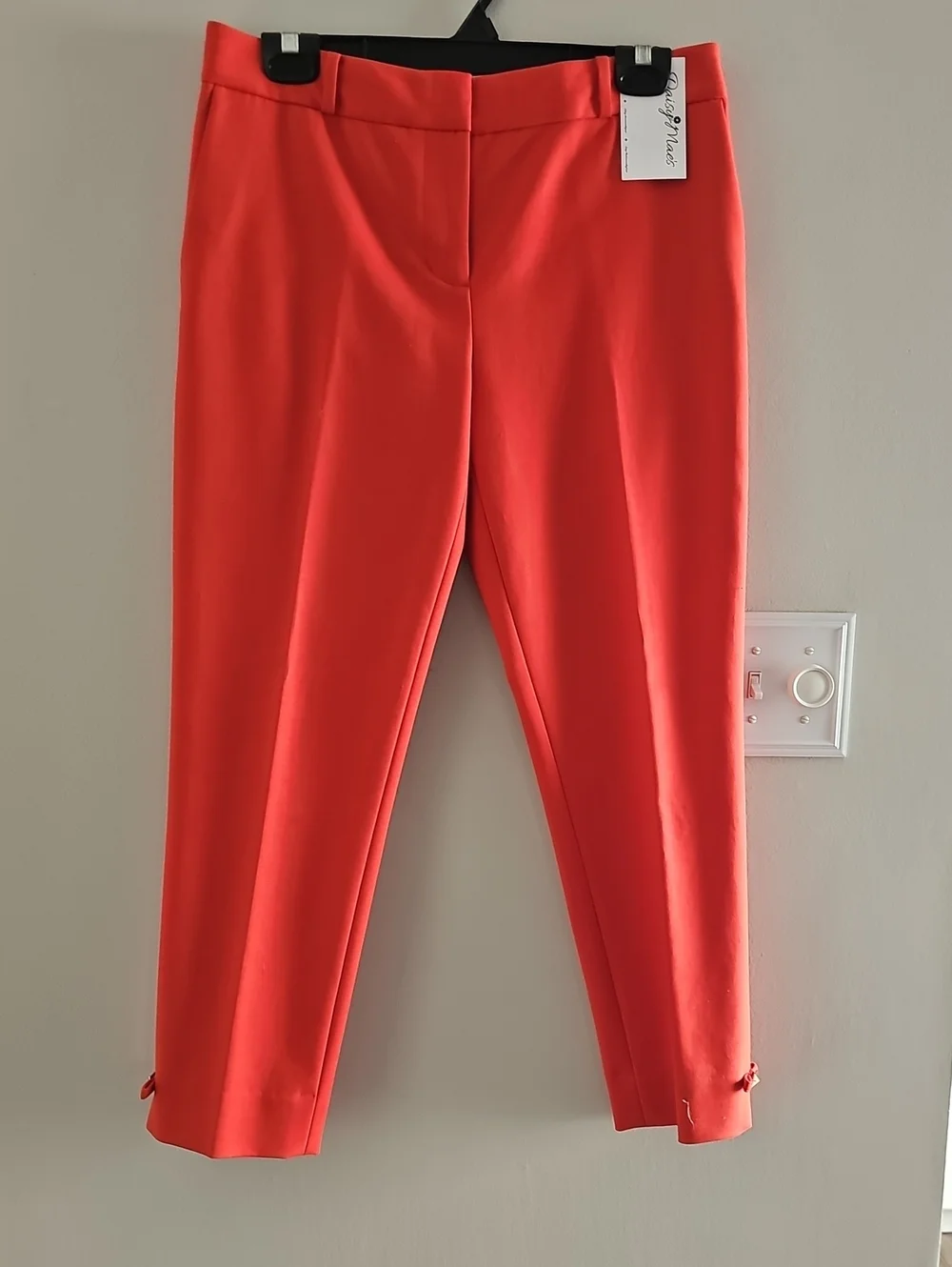 kate spade Orangish Red Slim Cropped Pants